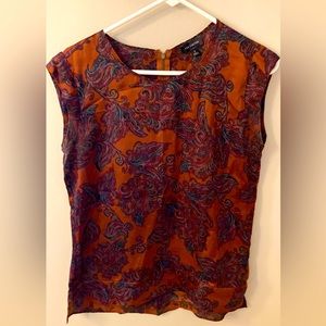 The Limited. Brown/Paisley top. Size S